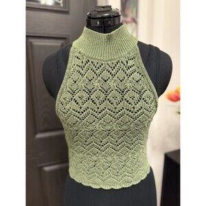 House Of Harlow 1960 Crochet Top Army green Size Small